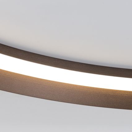 Iluminação de teto LED com regulação MANTA LED/38W/230V 2700/3000/4000K diâmetro 45 cm castanho