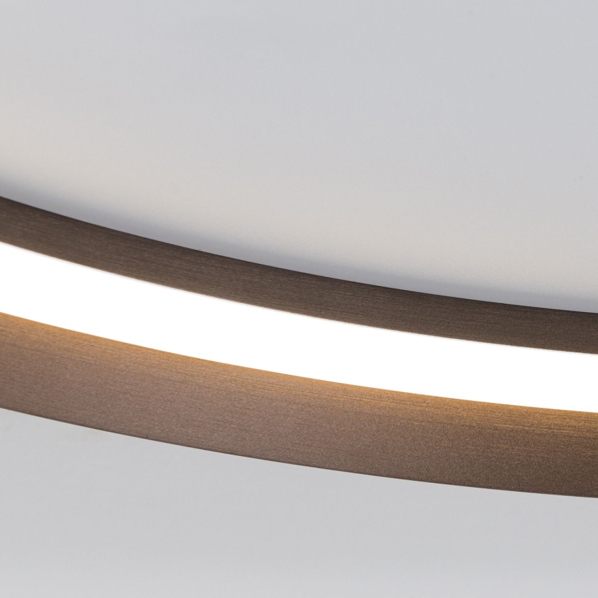 Iluminação de teto LED com regulação MANTA LED/38W/230V 2700/3000/4000K diâmetro 45 cm castanho