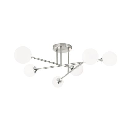 Candeeiro integrado SNOWWHITE 6xG9/20W/230V diâmetro 84 cm cromado mate