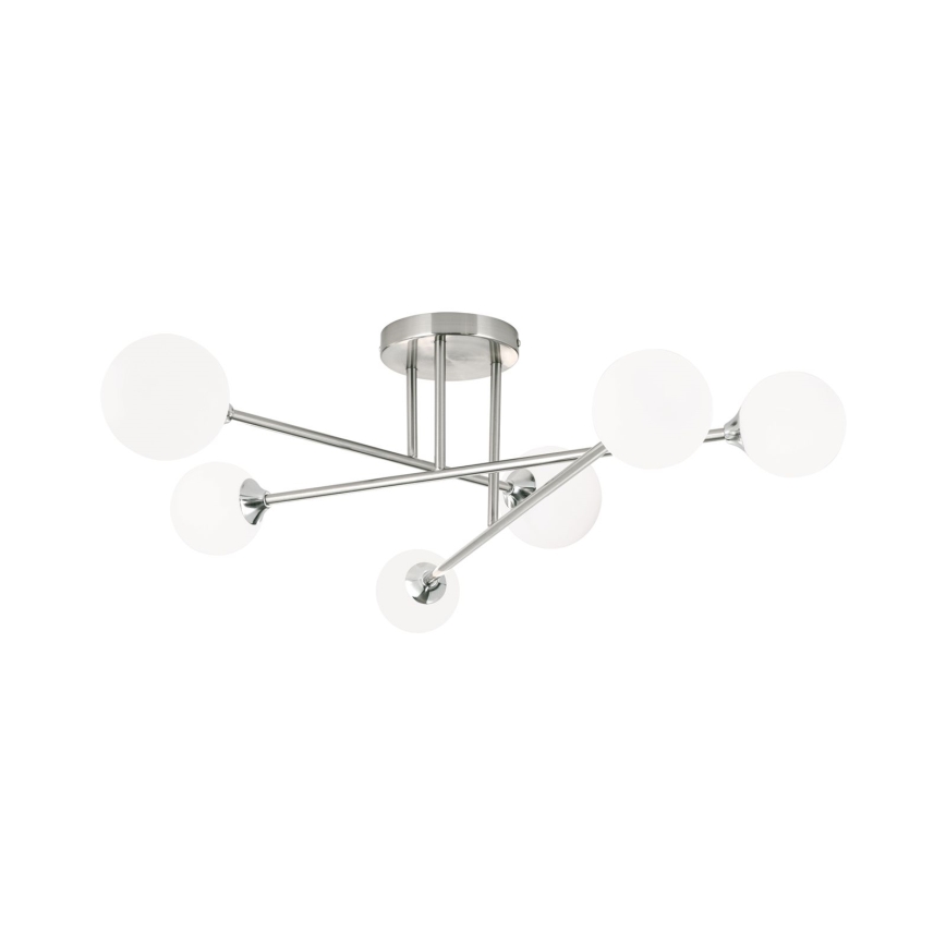 Candeeiro integrado SNOWWHITE 6xG9/20W/230V diâmetro 84 cm cromado mate