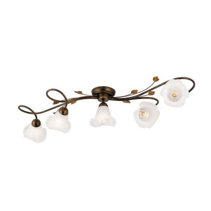Candeeiro integrado SISI 5xE14/40W/230V bronze/pátina