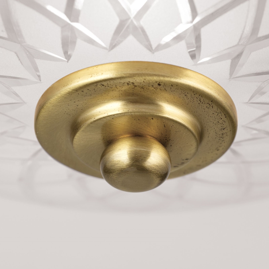 Iluminação de teto PORTO 1xE27/40W/230V diâmetro 26 cm dourado