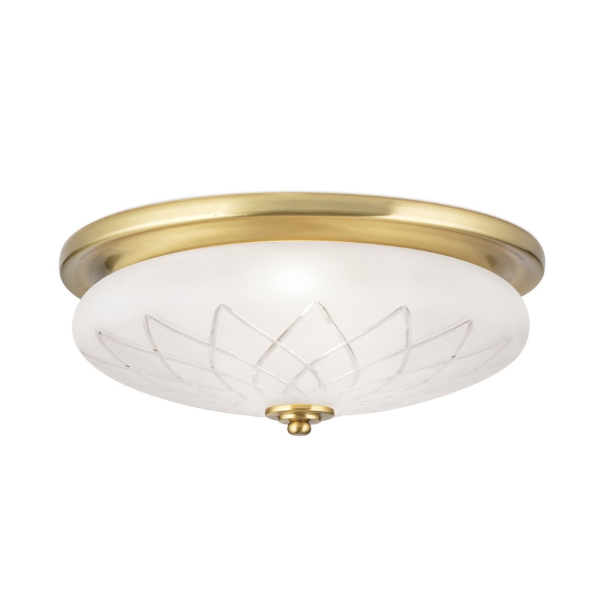 Iluminação de teto PORTO 2xE27/40W/230V diâmetro 37 cm dourado