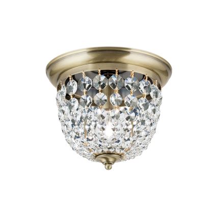 Iluminação de teto de cristal PLAFOND 1xE27/40W/230V diâmetro 26 cm bronze