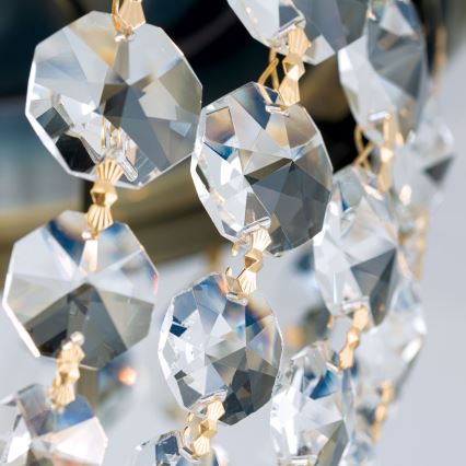 Iluminação de teto de cristal PLAFOND 1xE27/40W/230V diâmetro 26 cm bronze