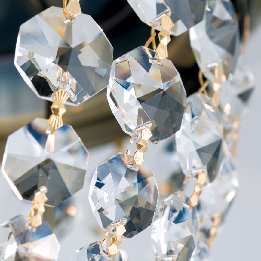Iluminação de teto de cristal PLAFOND 1xE27/40W/230V diâmetro 26 cm bronze