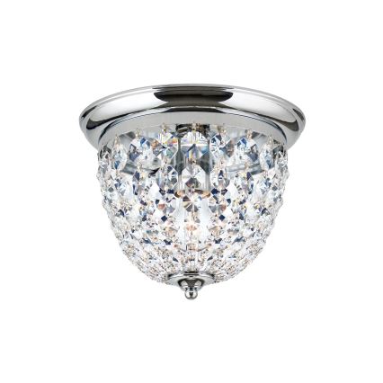Iluminação de teto de cristal PLAFOND 1xE27/40W/230V diâmetro 26 cm cromado brilhante
