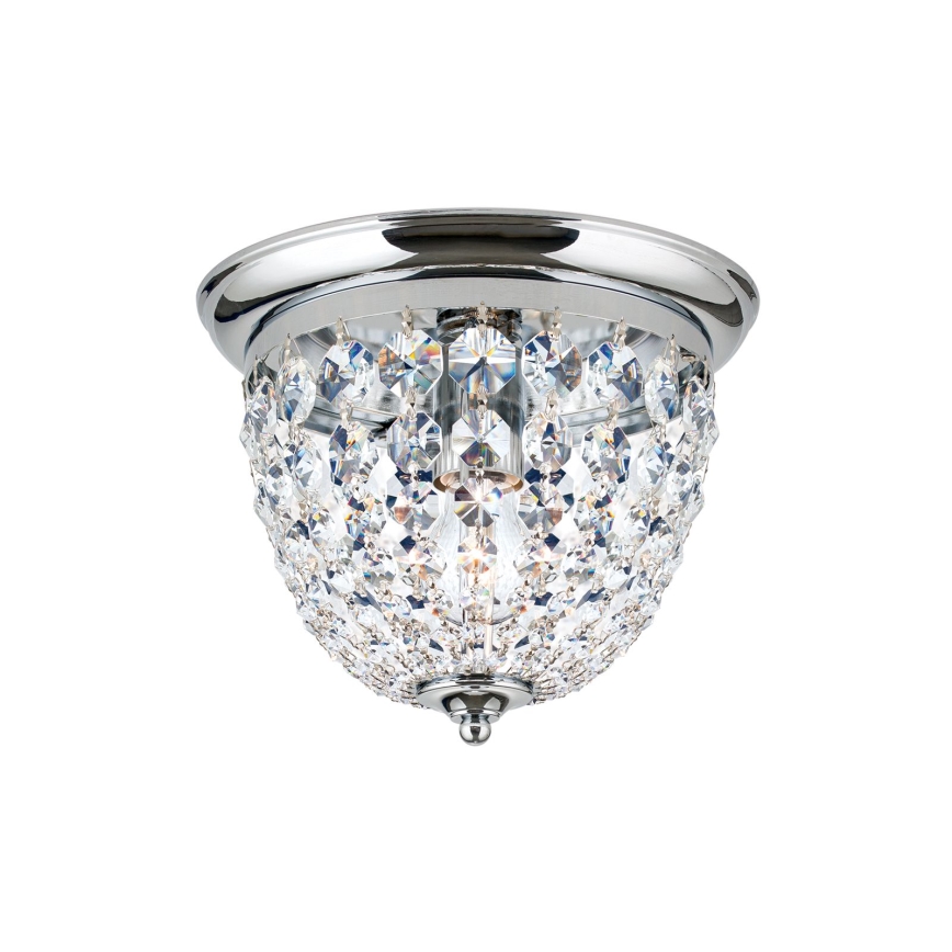 Iluminação de teto de cristal PLAFOND 1xE27/40W/230V diâmetro 26 cm cromado brilhante