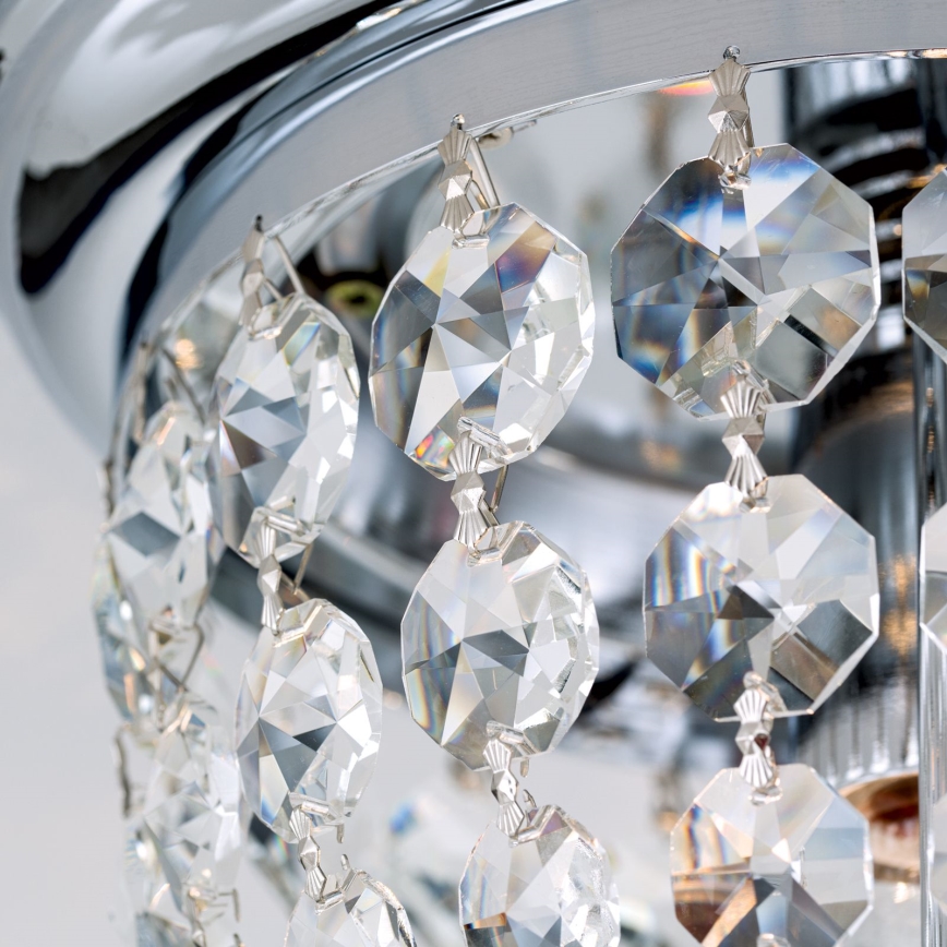 Iluminação de teto de cristal PLAFOND 1xE27/40W/230V diâmetro 26 cm cromado brilhante