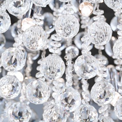 Iluminação de teto de cristal GLORIA 9xG9/40W/230V diâmetro 62 cm transparente/cromado brilhante