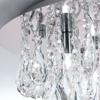 Iluminação de teto em cristal CELESTE 6xG9/40W/230V diâmetro 45 cm cromado brilhante