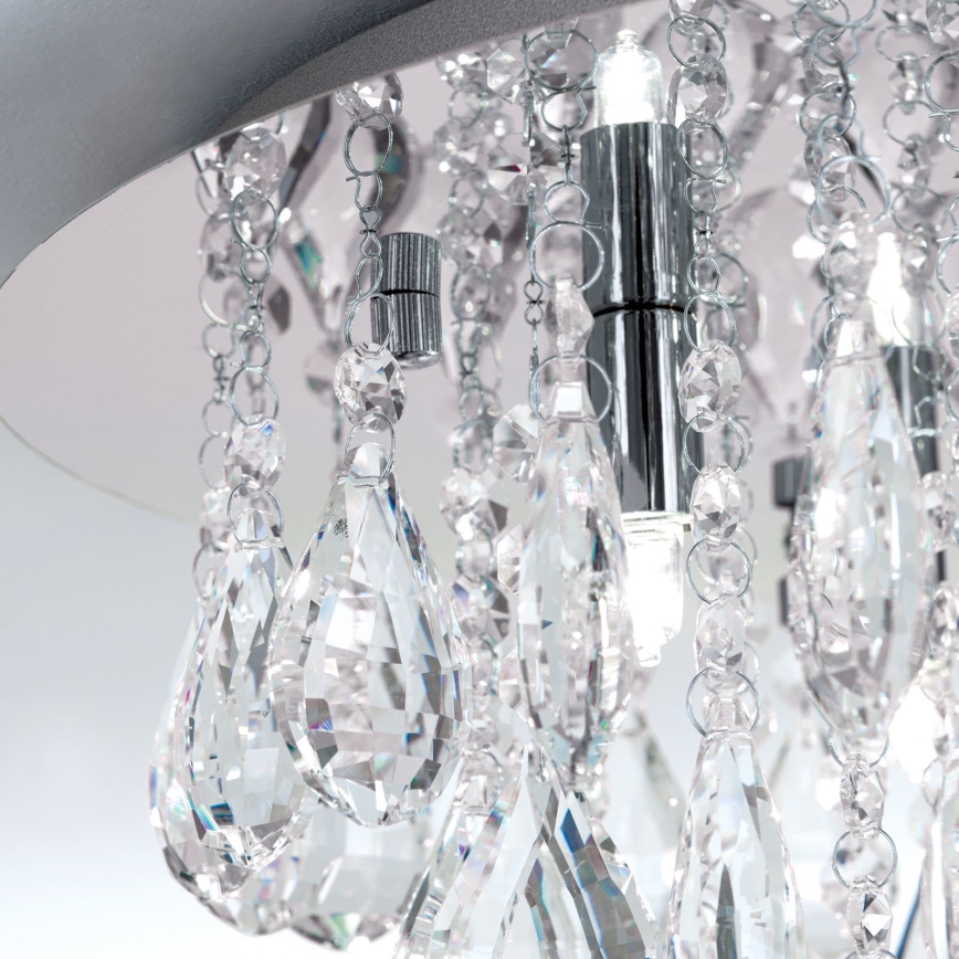 Iluminação de teto em cristal CELESTE 6xG9/40W/230V diâmetro 45 cm cromado brilhante