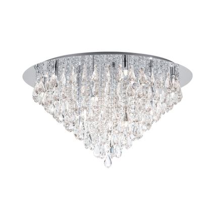 Iluminação de teto em cristal CELESTE 12xG9/40W/230V diâmetro 75 cm cromado brilhante