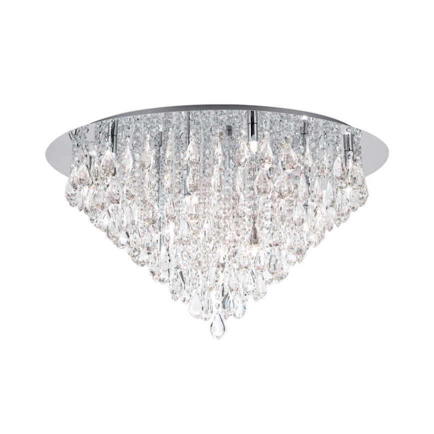 Iluminação de teto em cristal CELESTE 12xG9/40W/230V diâmetro 75 cm cromado brilhante