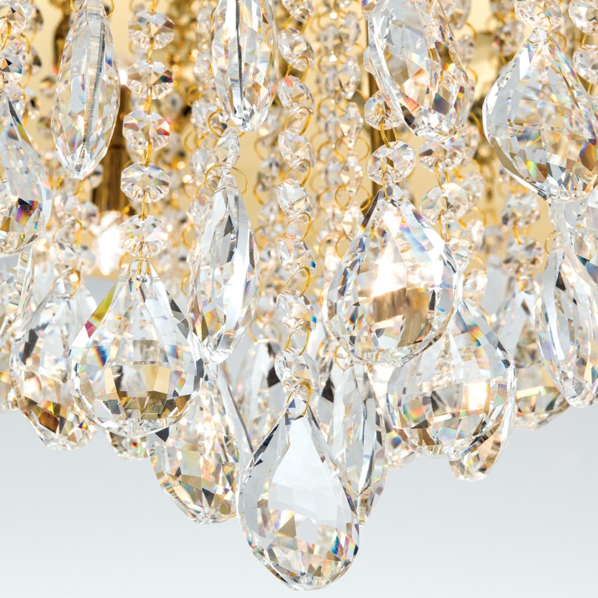 Iluminação de teto em cristal CELESTE 12xG9/40W/230V diâmetro 75 cm dourado