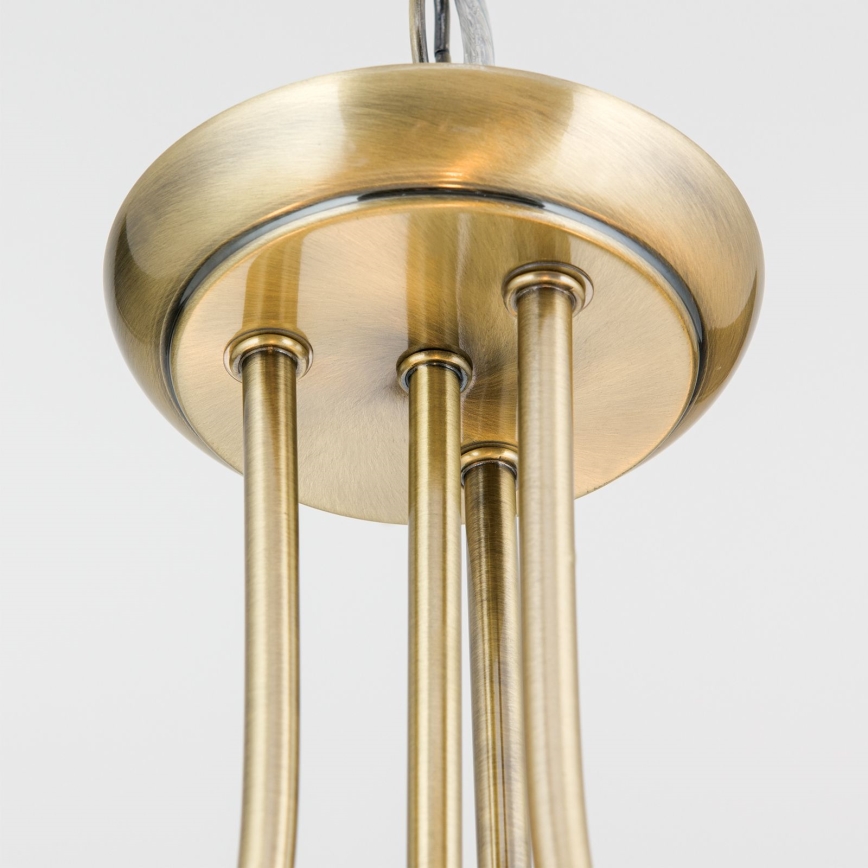 Candeeiro suspenso AIDA 3xE27/60W/230V diâmetro 39,5 cm latão