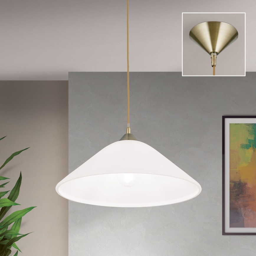 Candeeiro suspenso GRADO 1xE27/60W/230V diâmetro 40 cm latão