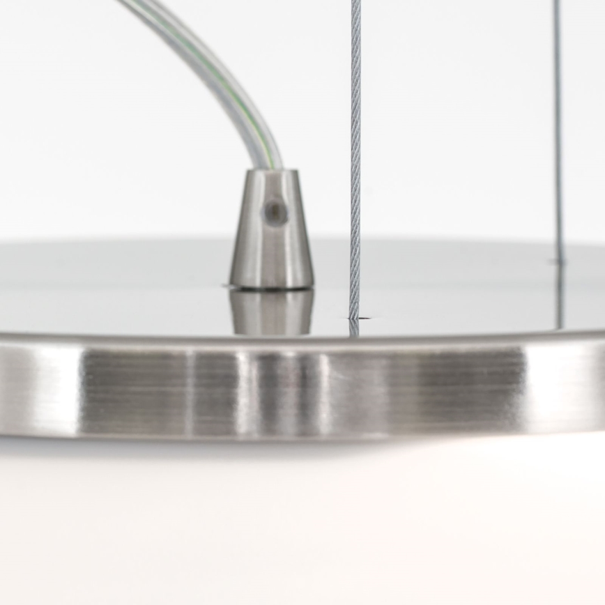 Candeeiro suspenso BLANC 2xE27/60W/230V diâmetro 49 cm cromado mate
