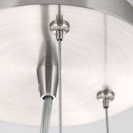 Candeeiro suspenso BLANC 2xE27/60W/230V diâmetro 49 cm cromado mate