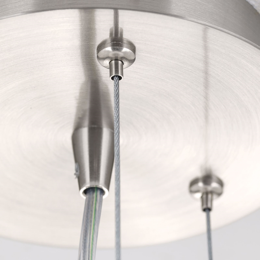 Candeeiro suspenso BLANC 2xE27/60W/230V diâmetro 49 cm cromado mate