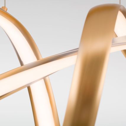 Candeeiro suspenso LED com regulação CIRCUS LED/36W/230V dourado