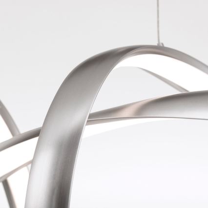 Candeeiro suspenso LED com regulação CIRCUS LED/36W/230V prateado