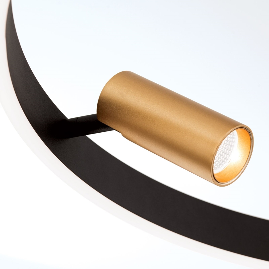 Candeeiro suspenso LED com regulação BERLIN LED/50W/230V preto/dourado