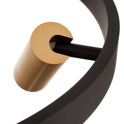 Candeeiro suspenso LED com regulação BERLIN LED/50W/230V preto/dourado