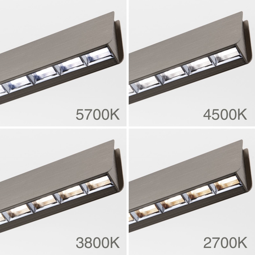 Candeeiro suspenso LED com regulação TARA LED/44W/230V 2700/3800/4500/5700K cromado mate
