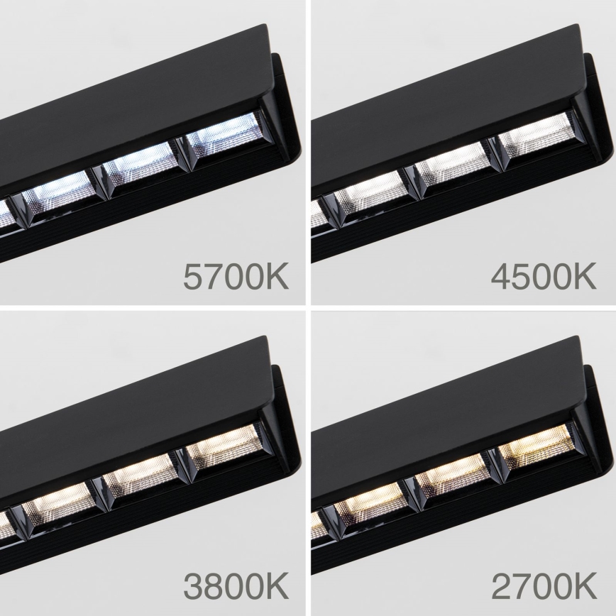 Candeeiro suspenso LED com regulação TARA LED/44W/230V 2700/3800/4500/5700K preto