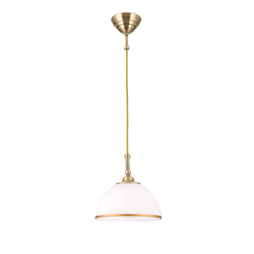 Candeeiro suspenso OLD LAMP 1xE27/40W/230V branco/latão