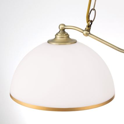 Candeeiro suspenso OLD LAMP 2xE27/40W/230V branco/latão