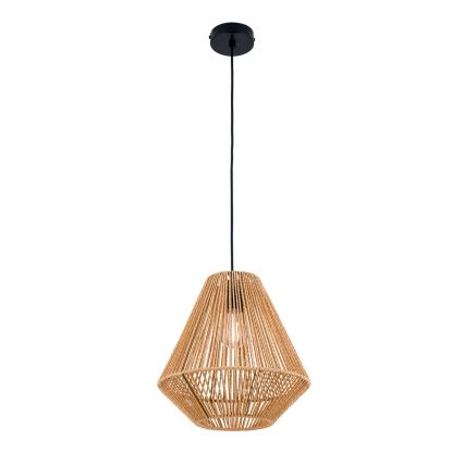 Candeeiro suspenso JUNGLE 1xE27/40W/230V diâmetro 31 cm cânhamo