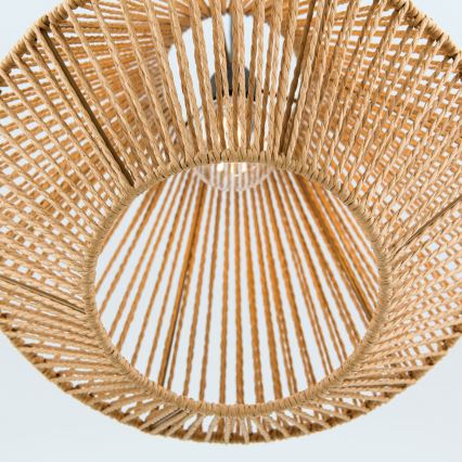 Candeeiro suspenso JUNGLE 1xE27/40W/230V diâmetro 31 cm cânhamo