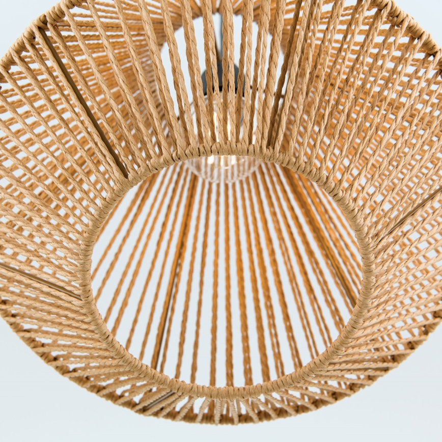 Candeeiro suspenso JUNGLE 1xE27/40W/230V diâmetro 31 cm cânhamo