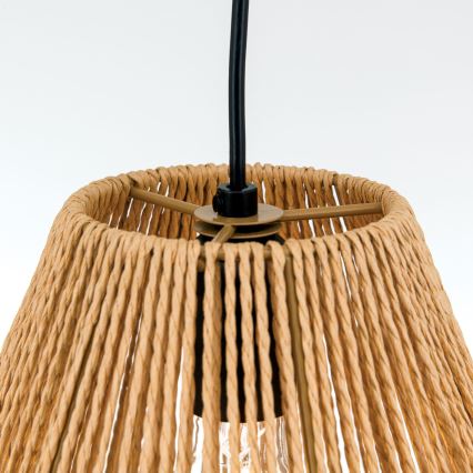 Candeeiro suspenso JUNGLE 1xE27/40W/230V diâmetro 31 cm cânhamo