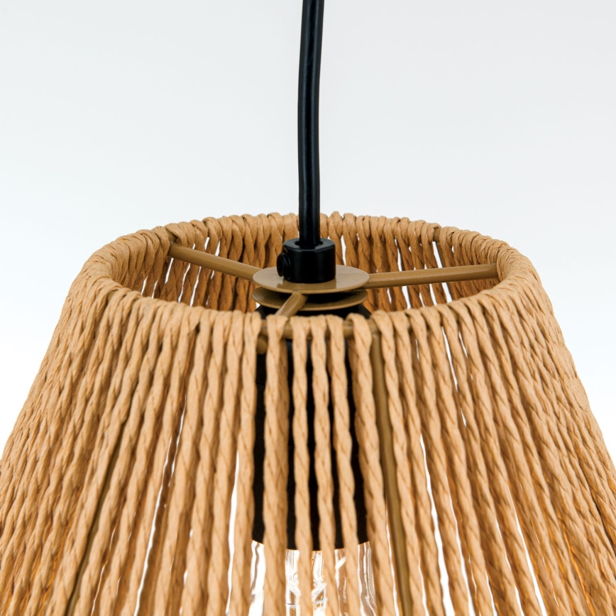 Candeeiro suspenso JUNGLE 1xE27/40W/230V diâmetro 31 cm cânhamo