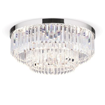 LED Iluminação de teto de cristal com regulação PRISM LED/80W/230V diâmetro 55 cm cromado brilhante