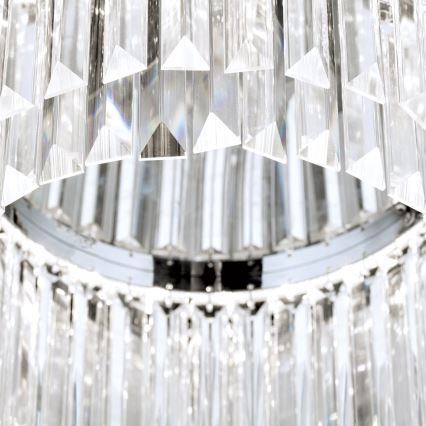 LED Iluminação de teto de cristal com regulação PRISM LED/80W/230V diâmetro 55 cm cromado brilhante