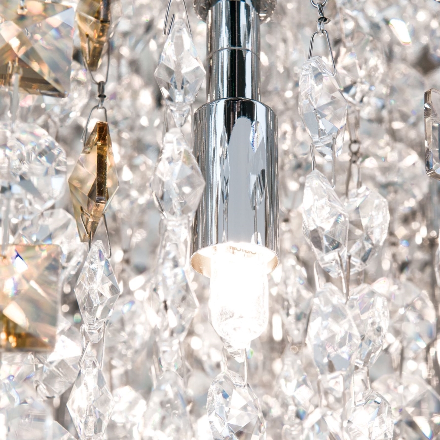 Iluminação de teto de cristal CRYSTALRIVER 21xG9/40W/230V cromado brilhante