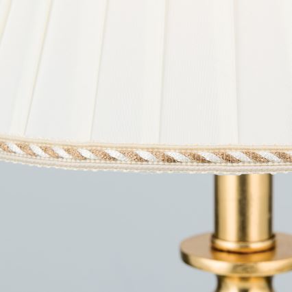 Candeeiro de mesa FONSA 1xE27/60W/230V 61 cm branco/dourado