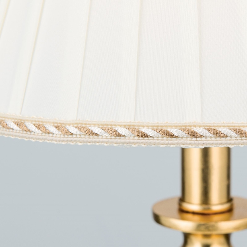 Candeeiro de mesa FONSA 1xE27/60W/230V 61 cm branco/dourado