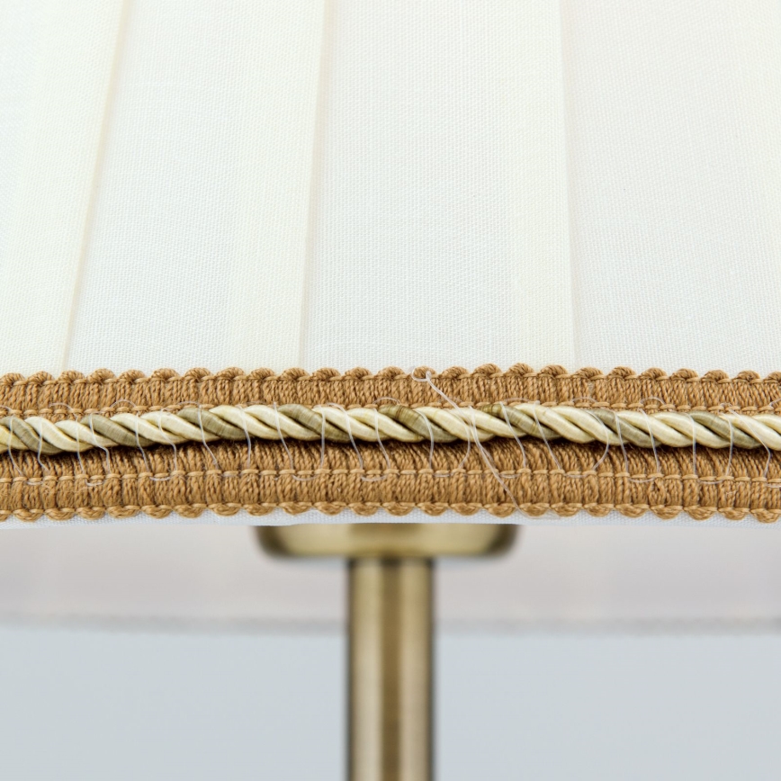 Candeeiro de mesa TONIA 1xE27/60W/230V diâmetro 25 cm branco/bronze