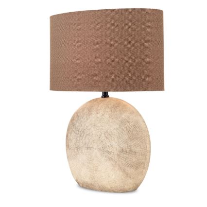 Candeeiro de mesa ETHNO 1xE27/60W/230V cerâmica castanho/bege