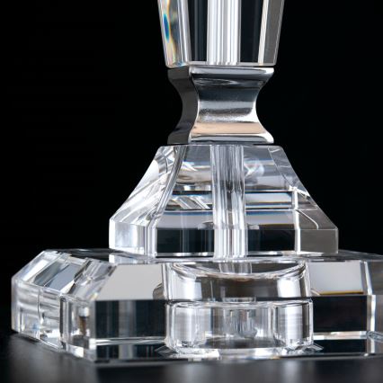 Candeeiro de mesa em cristal VERONIQUE 1xE27/60W/230V branco/cromado