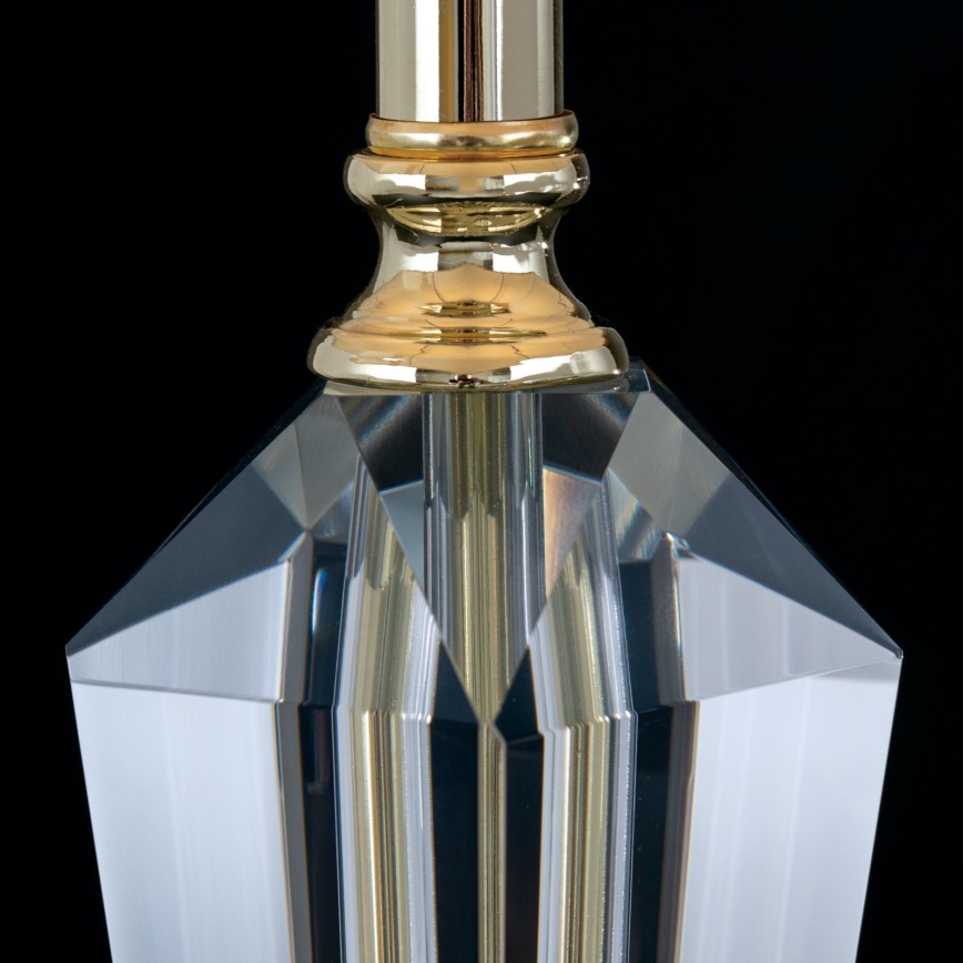 Candeeiro de mesa em cristal VERONIQUE 1xE27/60W/230V creme/dourado