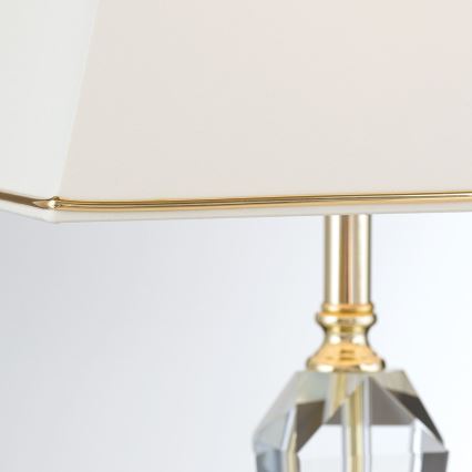 Candeeiro de mesa em cristal VERONIQUE 1xE27/60W/230V creme/dourado