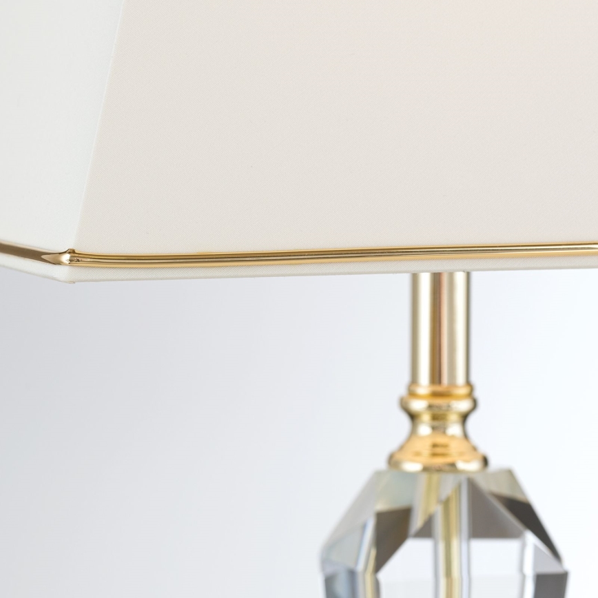 Candeeiro de mesa em cristal VERONIQUE 1xE27/60W/230V creme/dourado