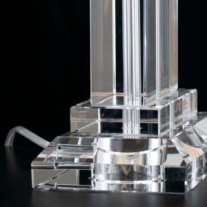 Candeeiro de mesa em cristal VERONIQUE 1xE27/60W/230V branco/cromado