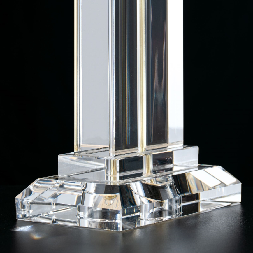 Candeeiro de mesa em cristal VERONIQUE 1xE27/60W/230V creme/dourado